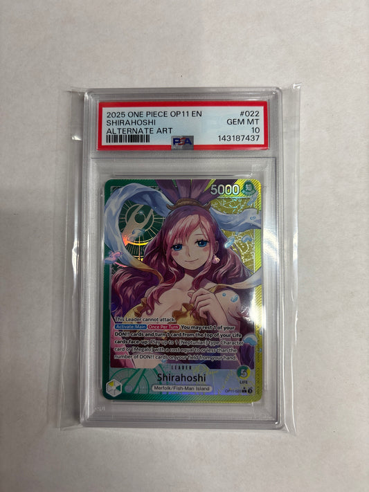 One Piece Card Game Shirahoshi OP11-022 PSA 10