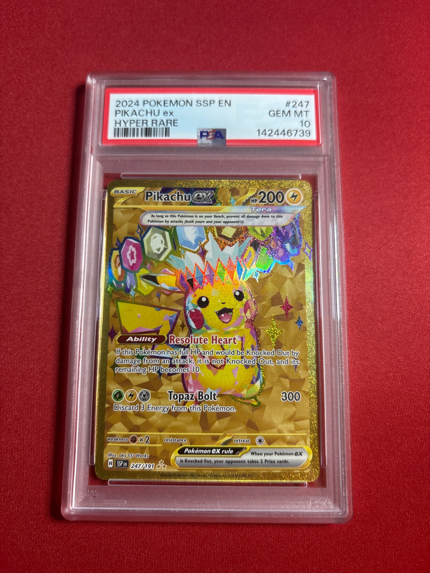 Pokemon Pikachu ex 247/191 PSA 10