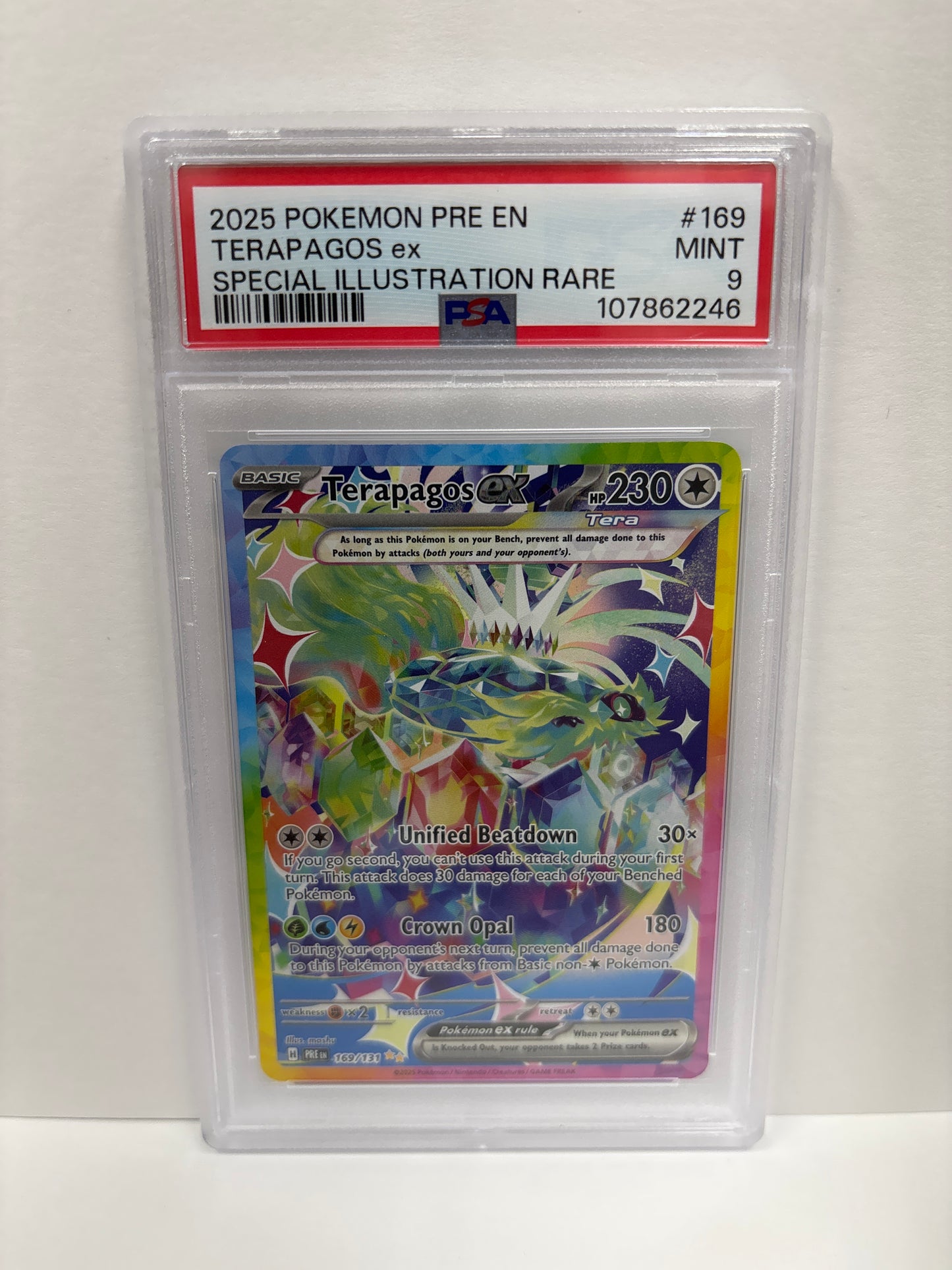 Pokemon Terapagos ex 169/131 PSA 9