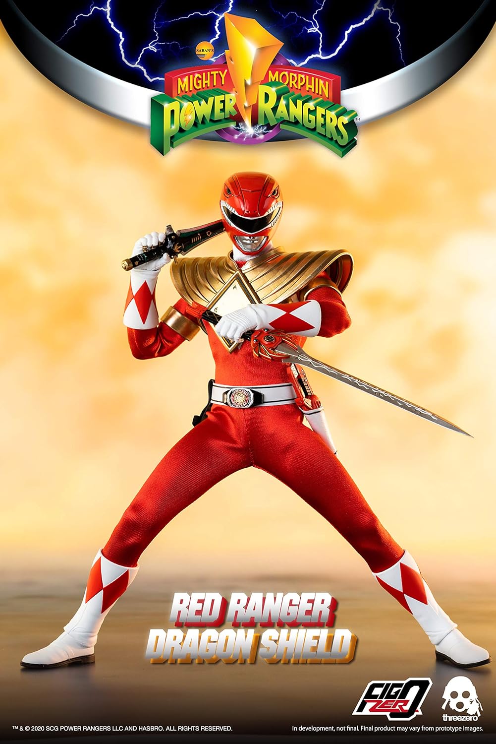 Mighty Morphin Power Rangers FigZero Dragon Shield Red Ranger 1/6 Scale Collectible Figure
