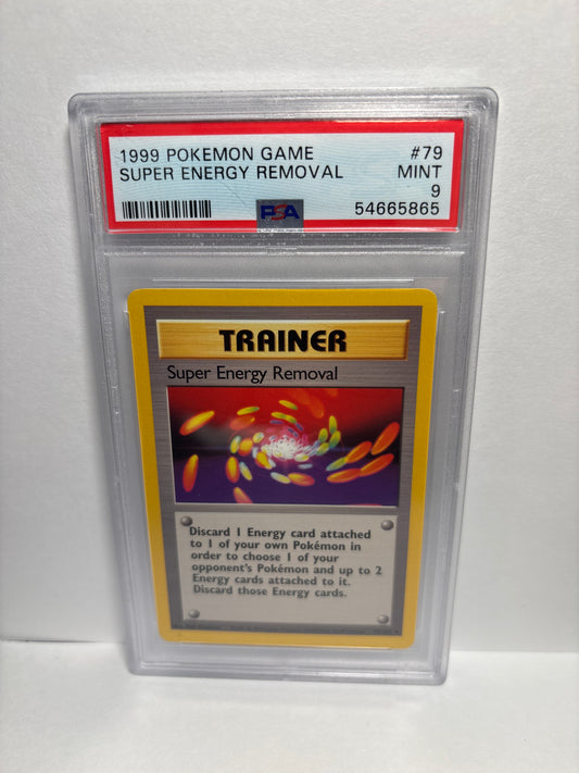 Pokemon Super Energy Removal 79/102 (1999) PSA 9 (Scratches on Slab)