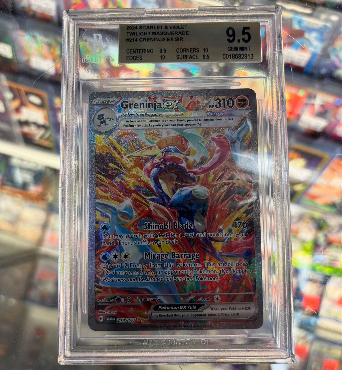 Pokemon Greninja ex 214/167 Beckett 9.5