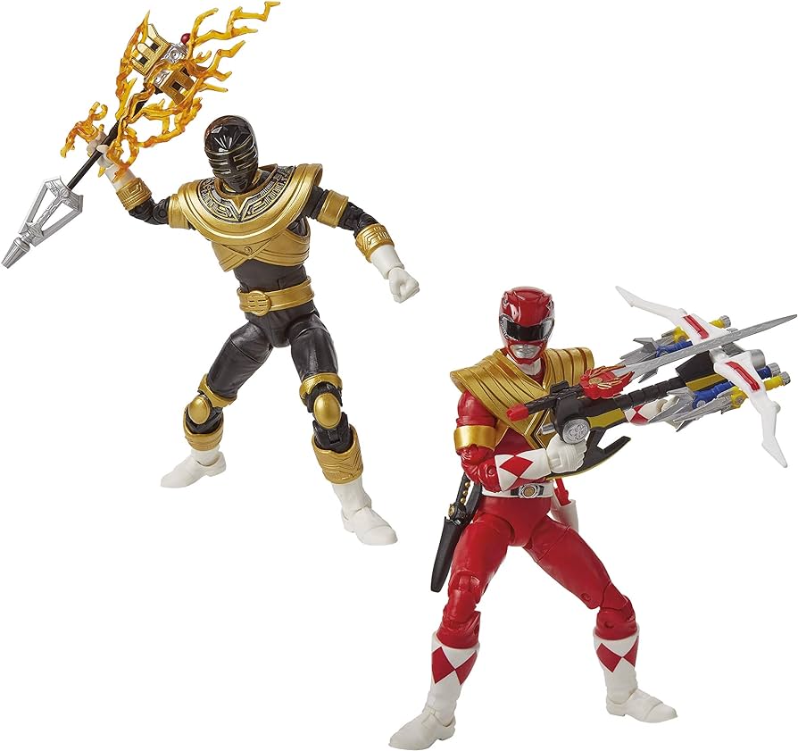 Power Rangers Lightning Collection Red Ranger with Dragon Shield and Zeo Gold Ranger SDCC 2019 Exclusive (Non mint box)