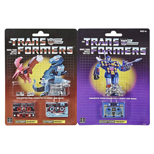 Transformers G1 Mini-Cassettes 3-Pack Gurafi, Noizu, Frenzy Reissue