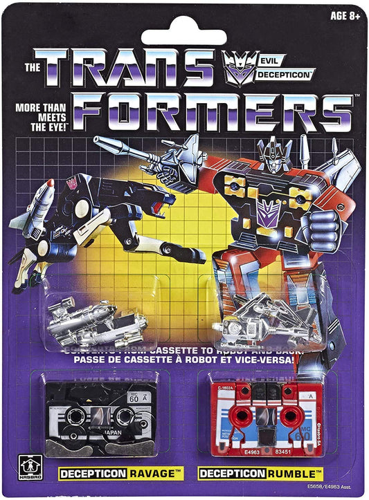 Transformers G1 Mini-Cassettes 2 Pack Ravage and Rumble Reissue