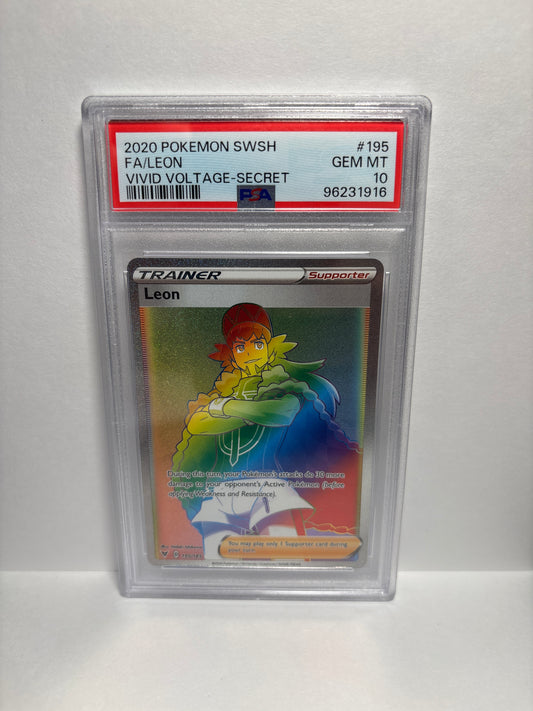 Pokemon Leon 195/185 PSA 10