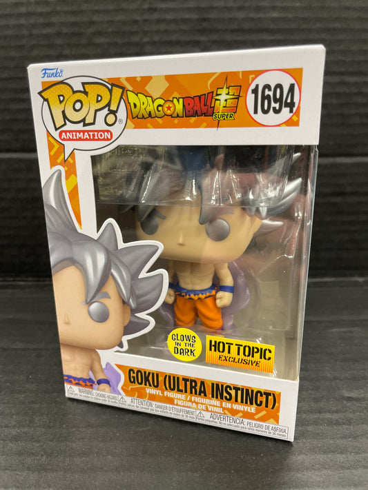 Funko Pop! Dragon Ball Super Goku Ultra Instinct 1694 Hot Topic Exclusive (Grade A)