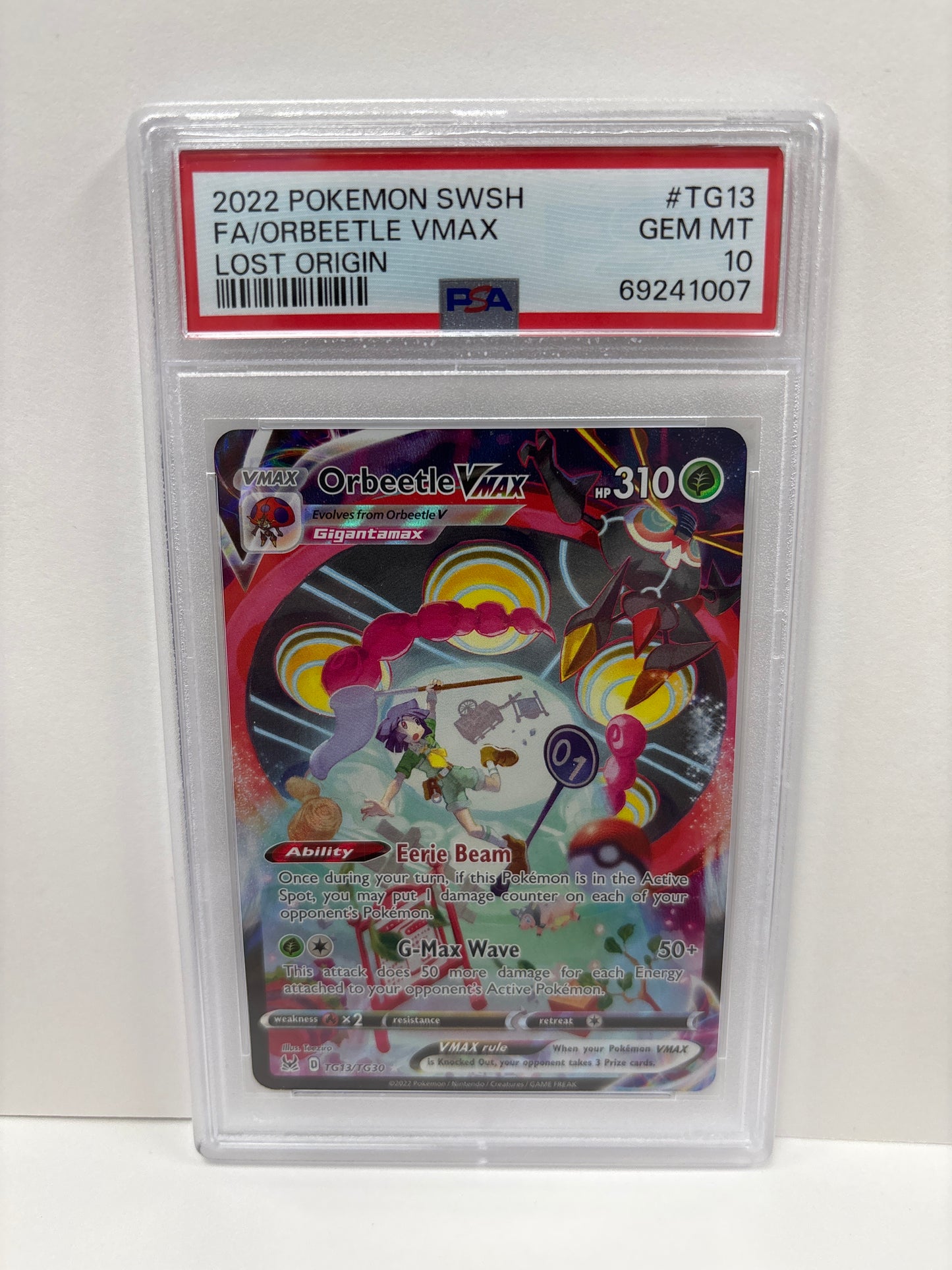 Pokemon Orbeetle VMAX TG13/TG30 PSA 10