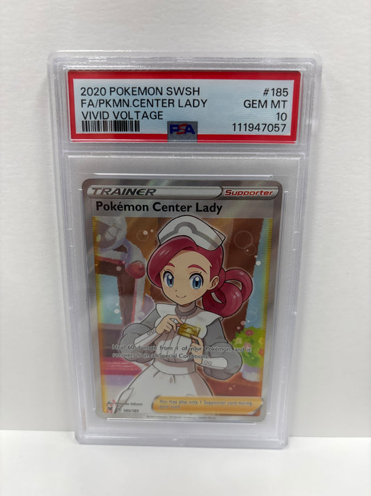 Pokemon Pokemon Center Lady 185/185 PSA 10