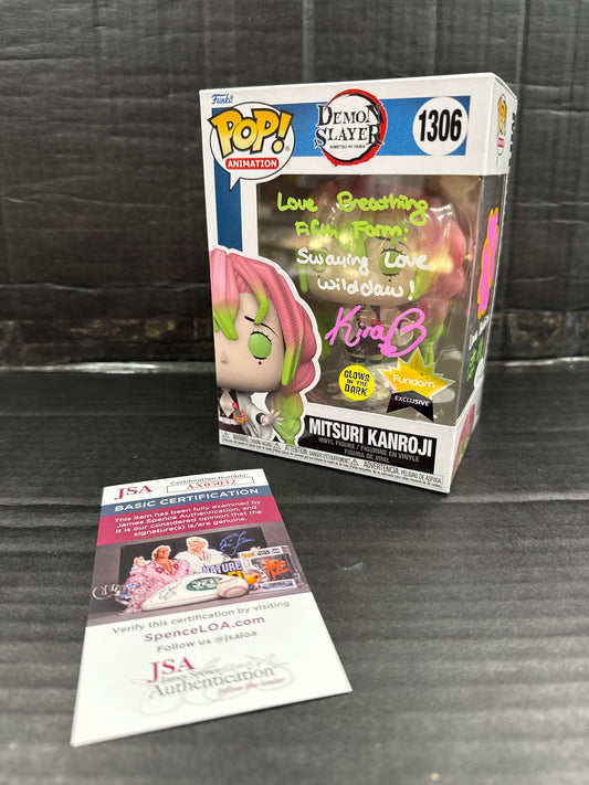 Funko Pop! Demon Slayer Mitsuri Kanroji 1306 Fundom Exclusive Signed by Kira Buckland (Grade A)