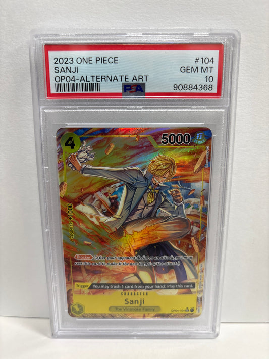 One Piece TCG Sanji OP04-104 PSA 10