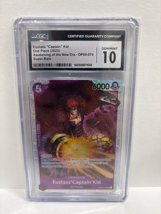 One Piece Card Game Eustass “Captain” Kid OP05-074 CGC 10