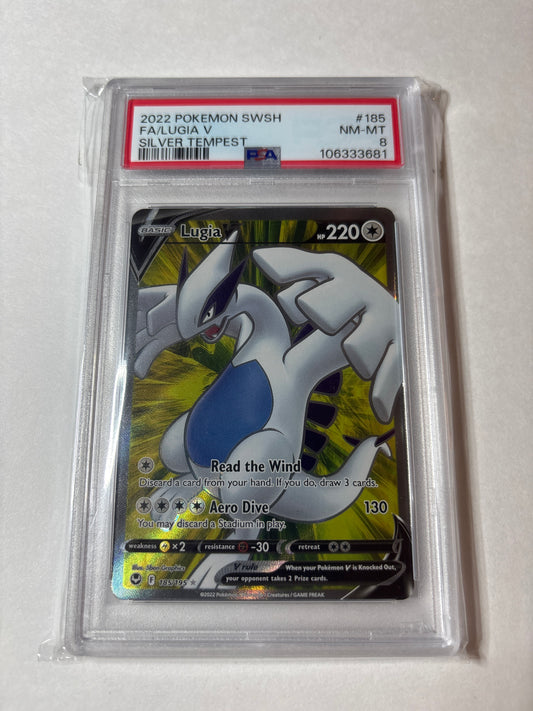 Pokemon Lugia V 185/195 PSA 8
