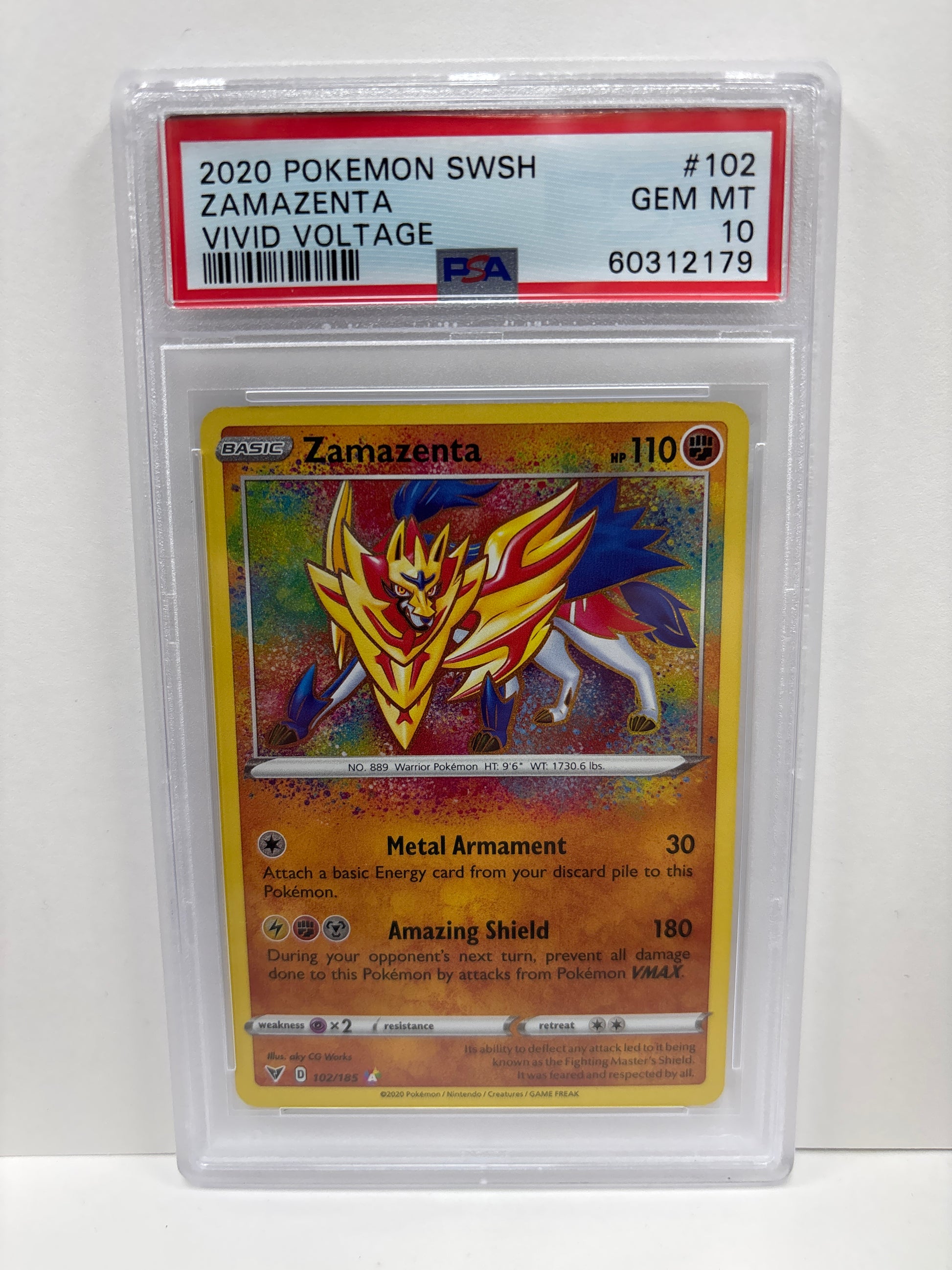Pokemon Zamazenta 102/185 PSA 10 Zapp! Comics Pokemon Zamazenta 102/185 PSA 10 Zapp! Comics