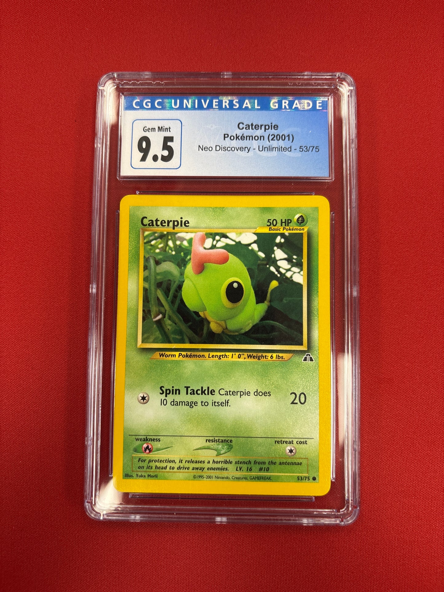 Pokemon Caterpie 53/75 Unlimited (2001) CGC 9.5 (Old Label)
