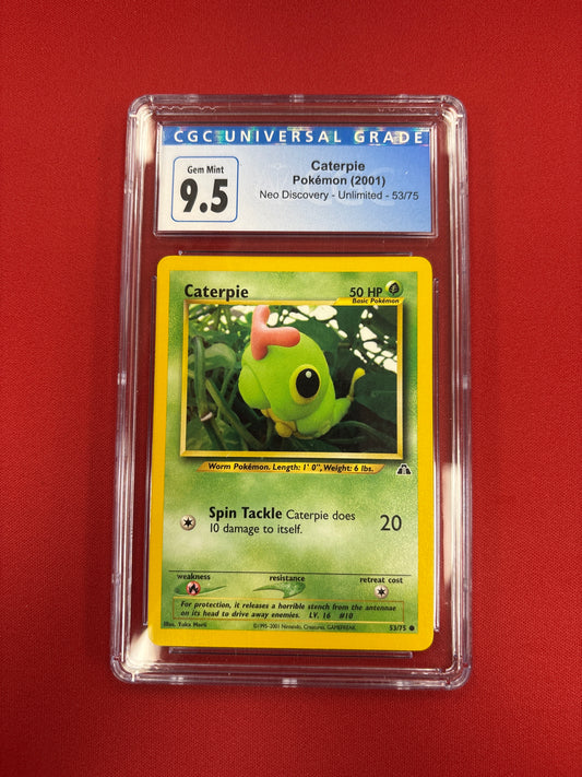 Pokemon Caterpie 53/75 Unlimited (2001) CGC 9.5 (Old Label)