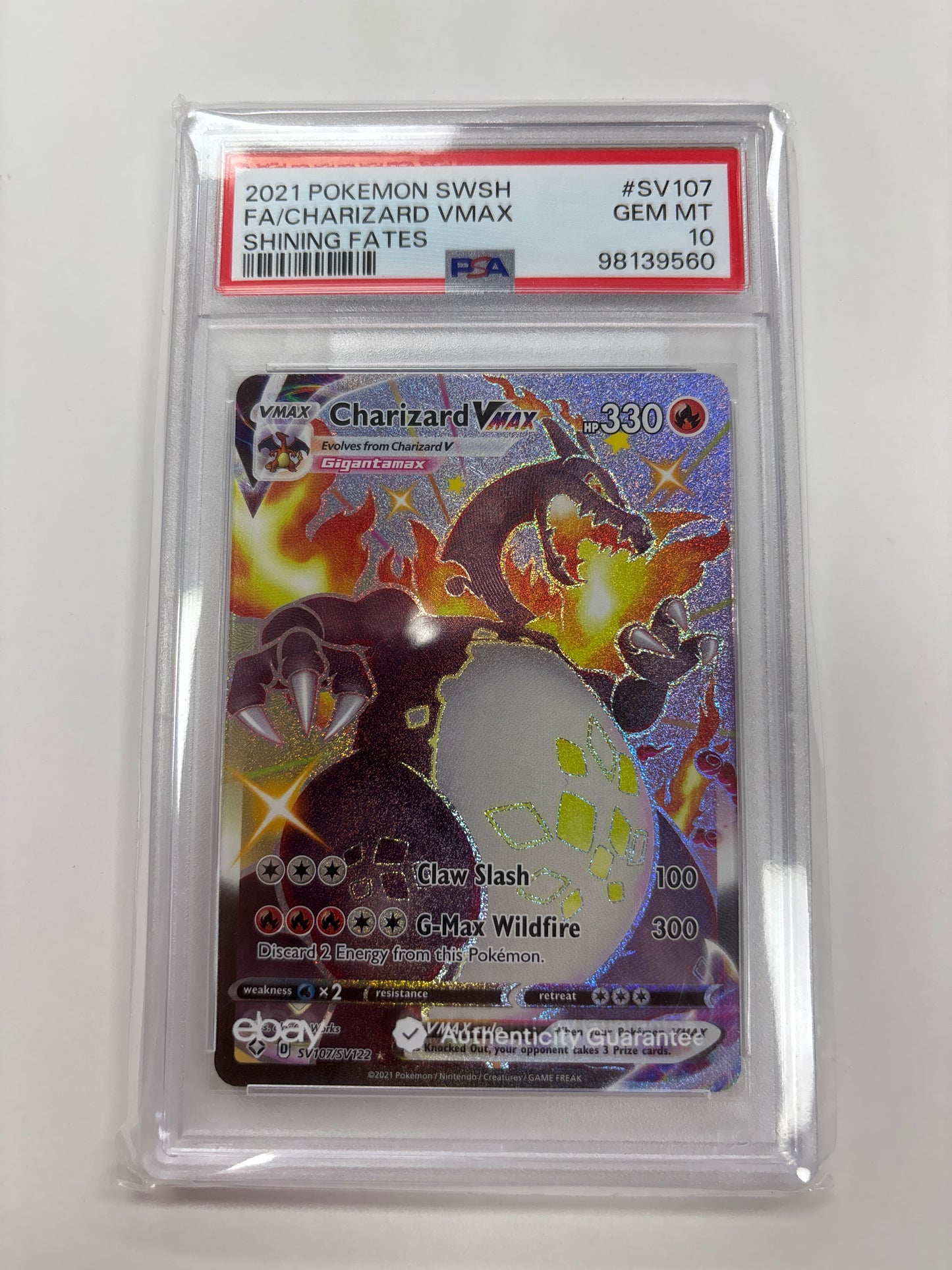 Pokemon Charizard VMAX SV107/SV122 PSA 10