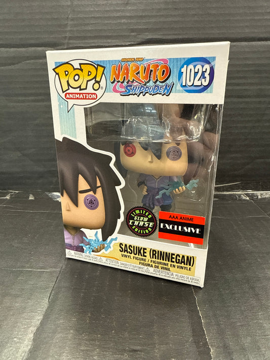 Funko Pop! Naruto Shippuden Sasuke Rinnegan AAA Anime Exclusive Chase 1023 (Grade A)