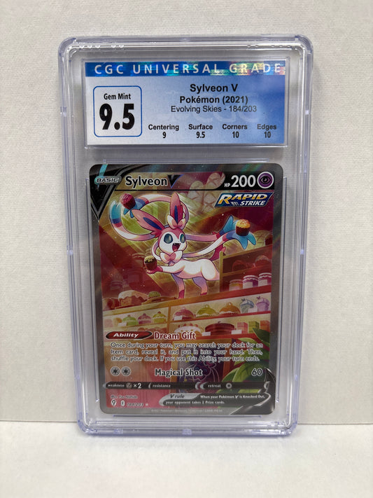 Pokemon Sylveon V 184/203 CGC 9.5 (Old Label)