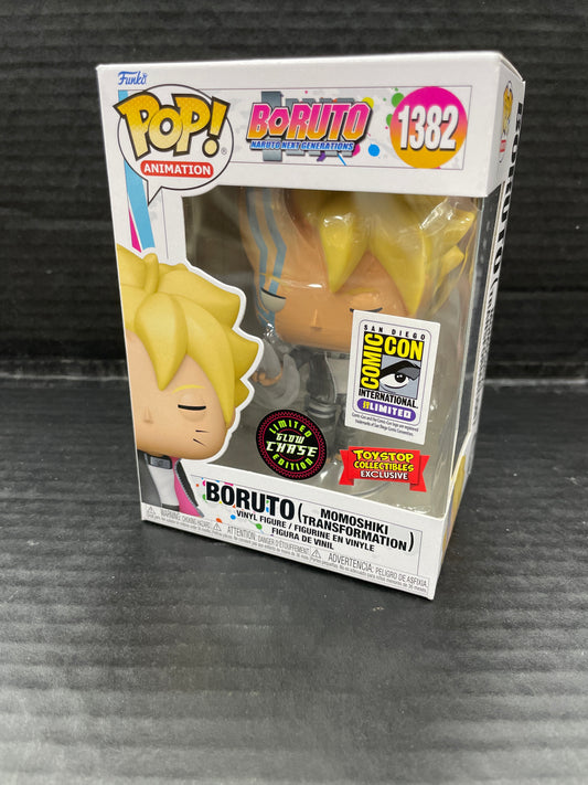 Funko Pop! Boruto Naruto Next Generations Boruto Momoshiki Transformation 1382 Toystop Collectibles Exclusive Glow Chase (Grade A)