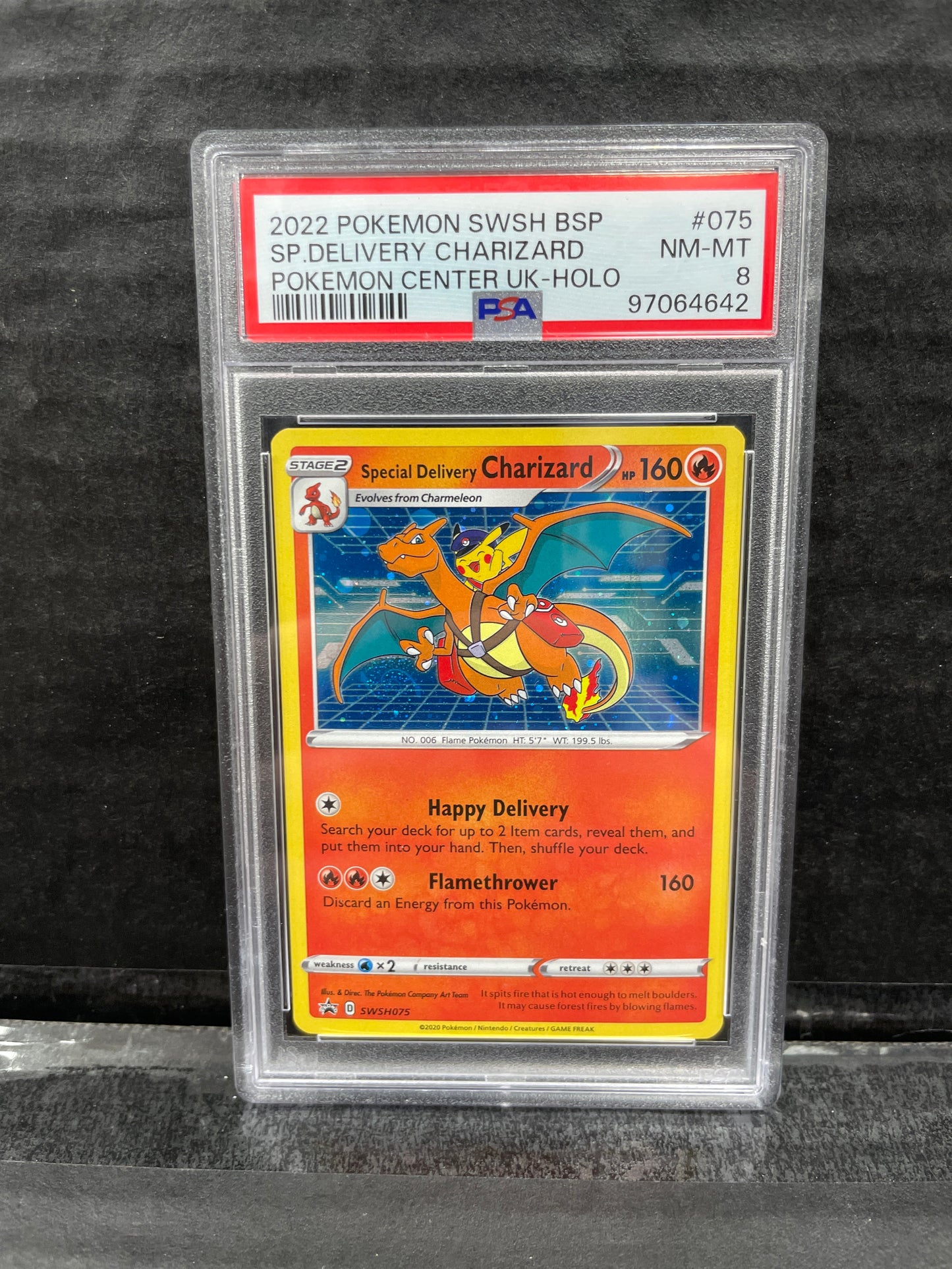 Pokemon Special Delivery Charizard SWSH075 PSA 8