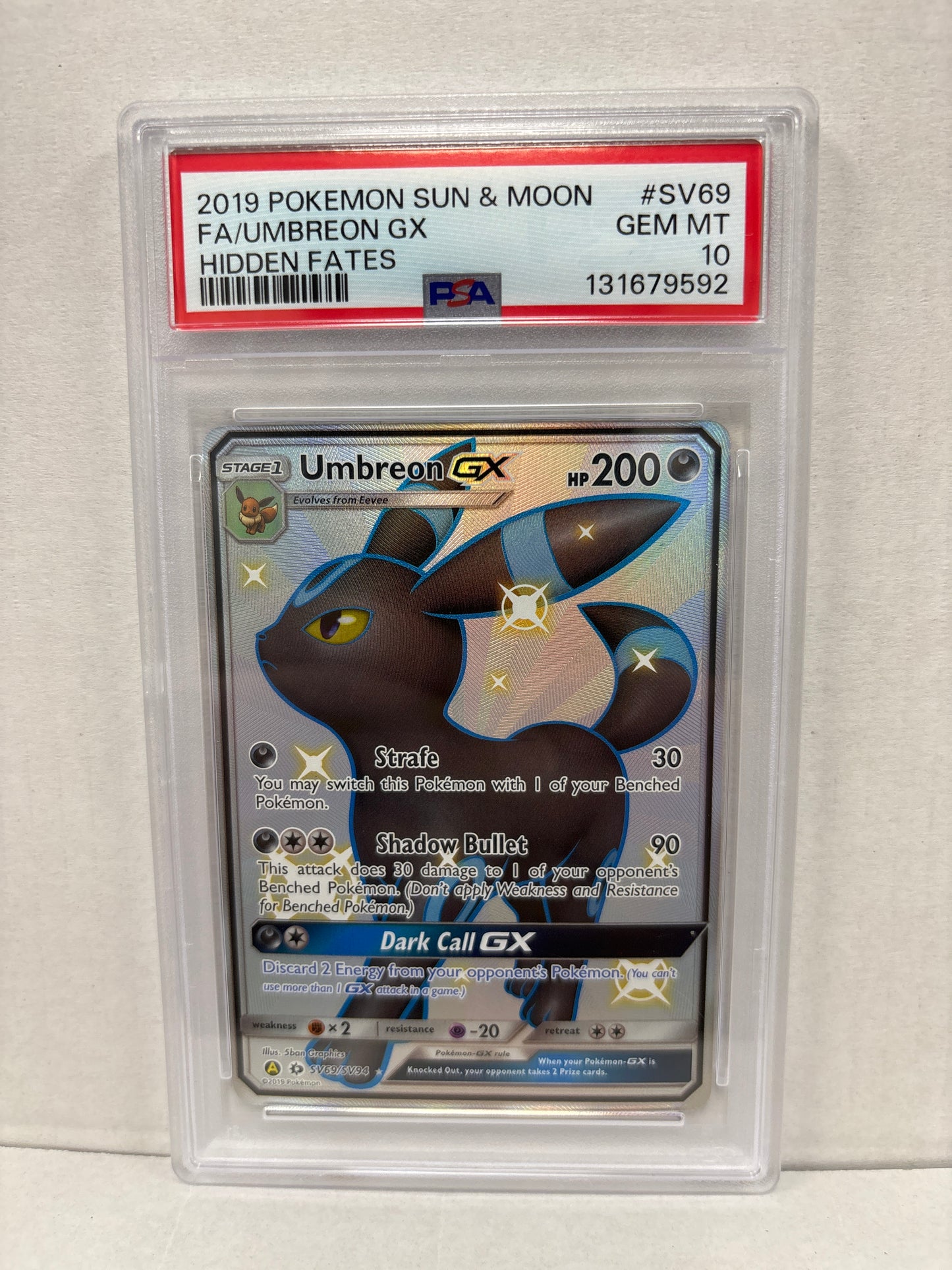 Pokemon Umbreon GX SV69/SV94 PSA 10