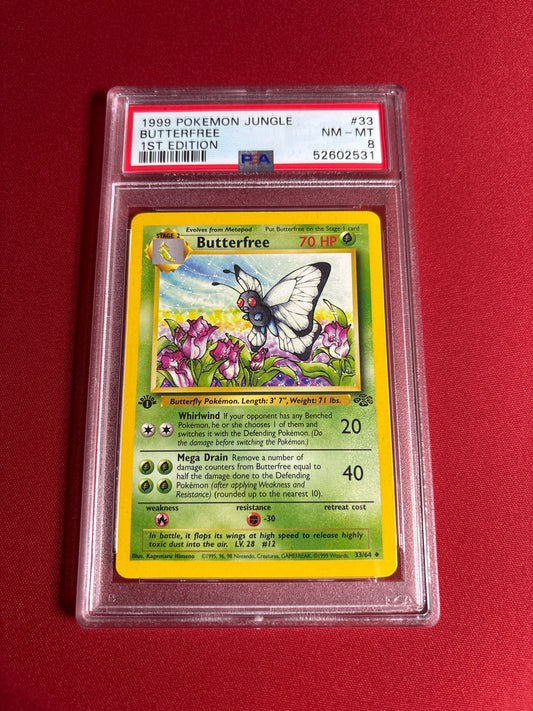 Pokemon Butterfree 33/64 1st Edition (1999) PSA 8