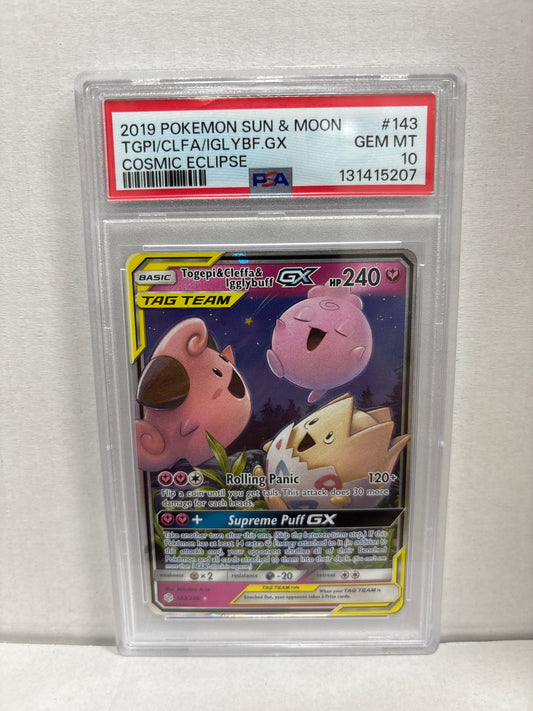 Pokemon Togepi & Cleffa & Igglybuff GX PSA 10