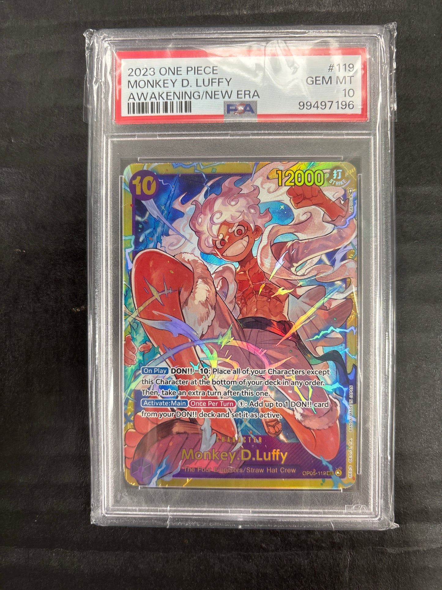 One Piece Card Game Monkey D. Luffy OP05-119 PSA 10