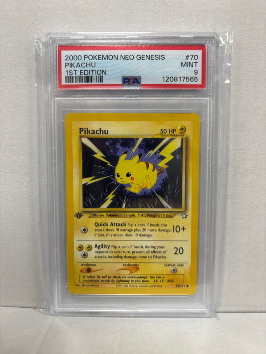 Pokemon Pikachu 70/111 1st Edition PSA 9