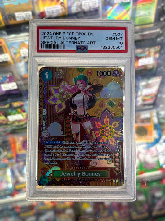 One Piece Card Game Jewelry Bonney ST02-007 PSA 10