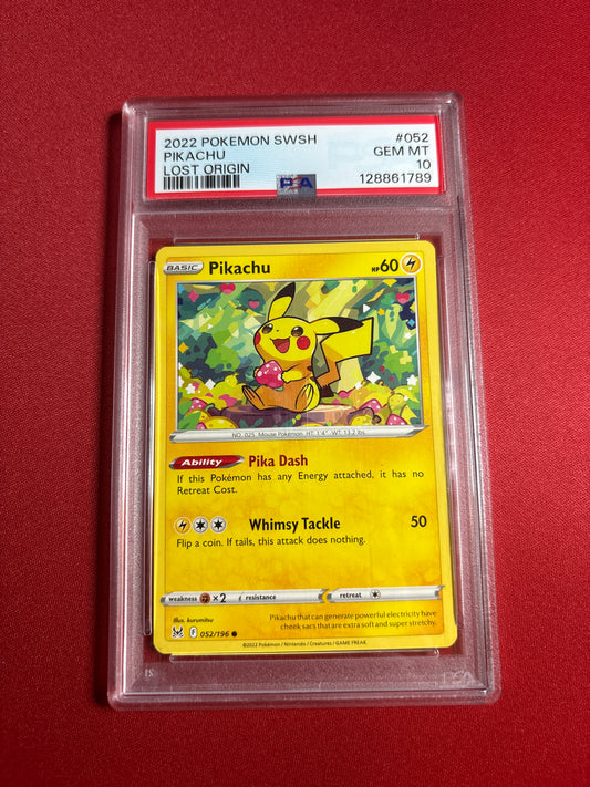 Pokemon Pikachu 052/196 PSA 10