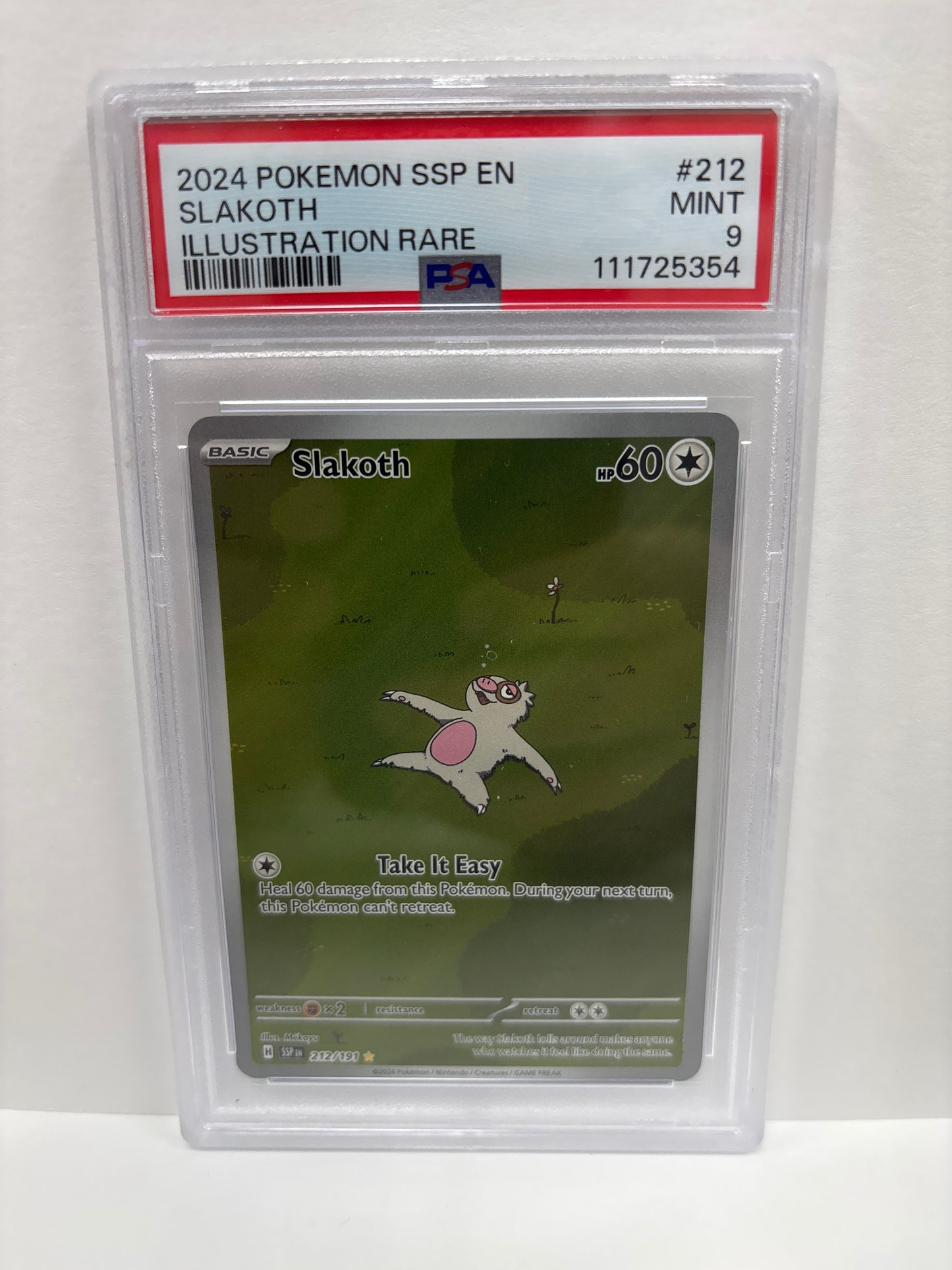 Pokemon Slakoth 212/191 PSA 9