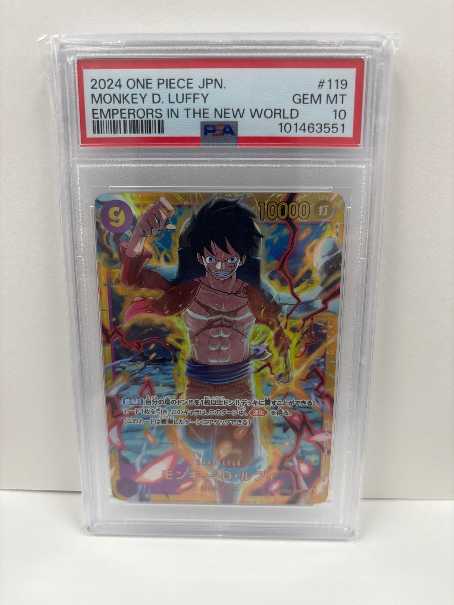 One Piece TCG Japanese Monkey D. Luffy OP09-119 PSA 10