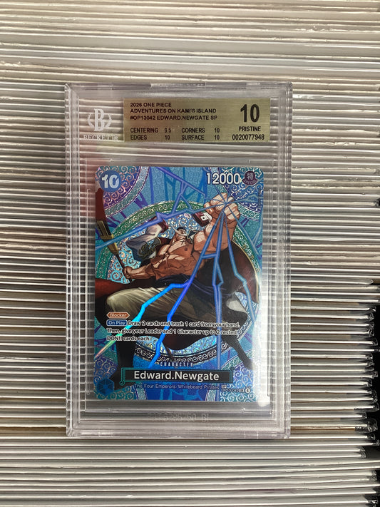 One Piece Card Game Edward Newgate OP13-042 SP Beckett 10