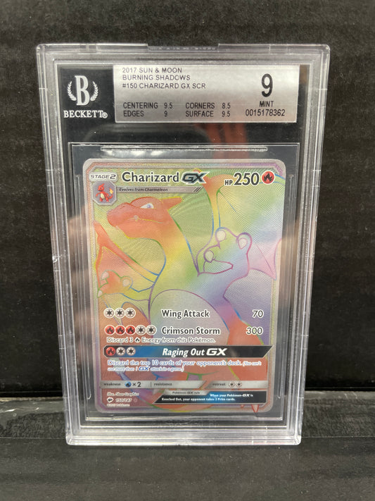 Pokemon Charizard GX 150/147 Beckett 9