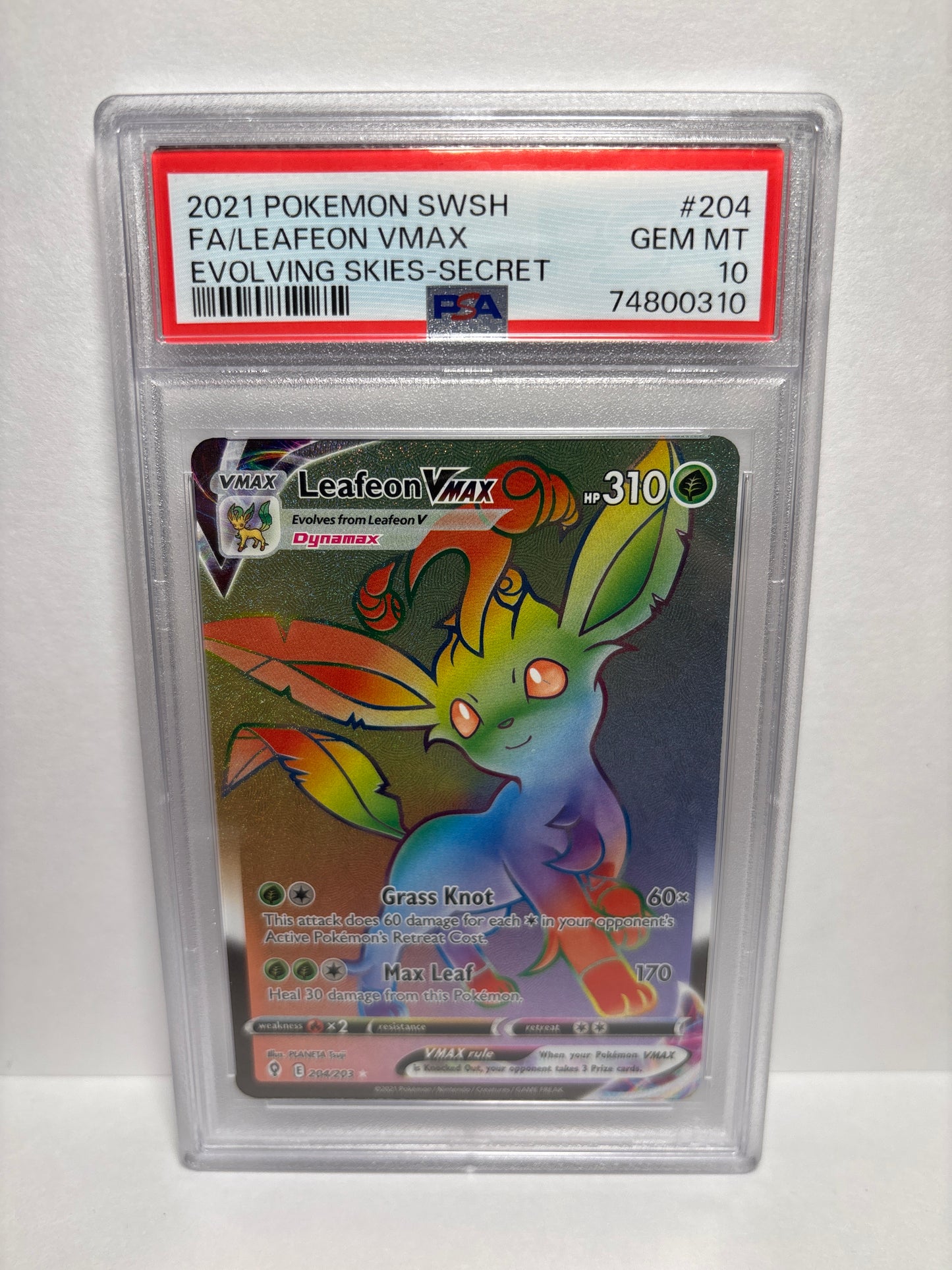 Pokemon Leafeon VMAX 204/203 PSA 10