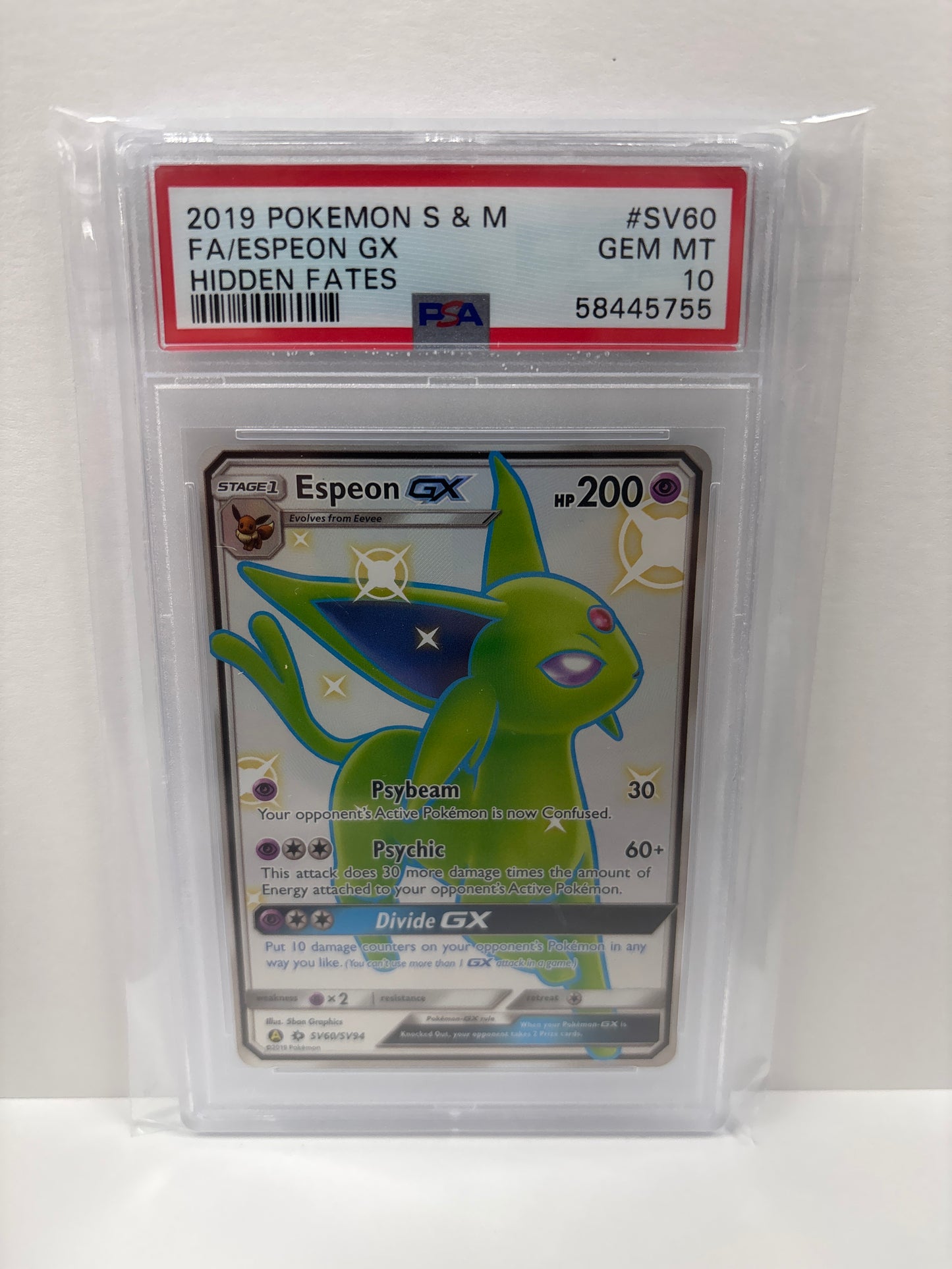 Pokemon Espeon GX SV60/SV94 PSA 10