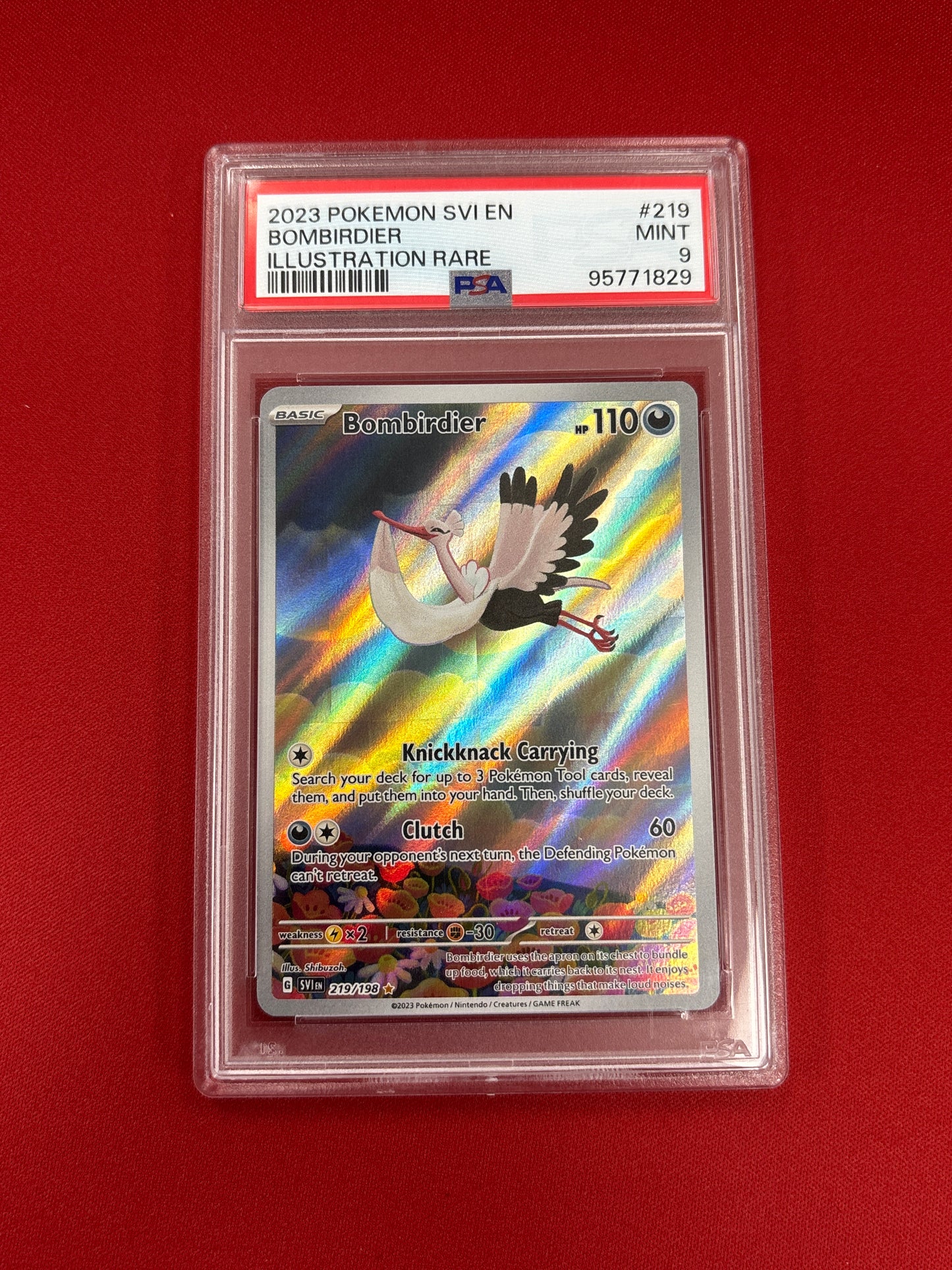 Pokemon Bombirdier 219/198 PSA 9