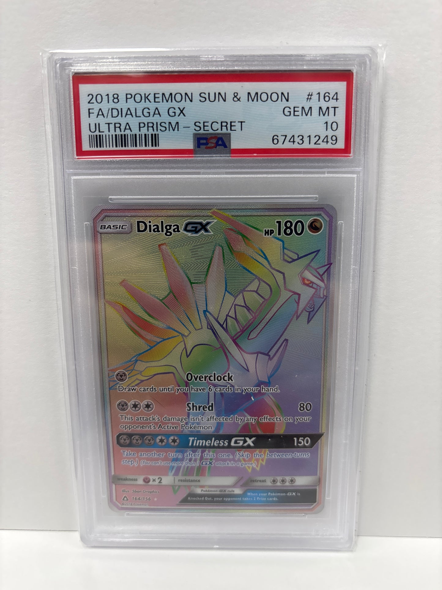 Pokemon Dialga GX 164/156 PSA 10