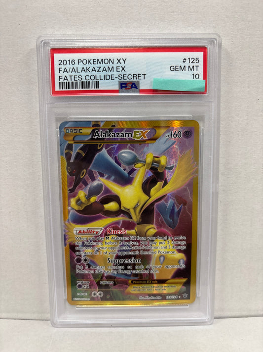 Pokemon Alakazam EX 125/124 PSA 10