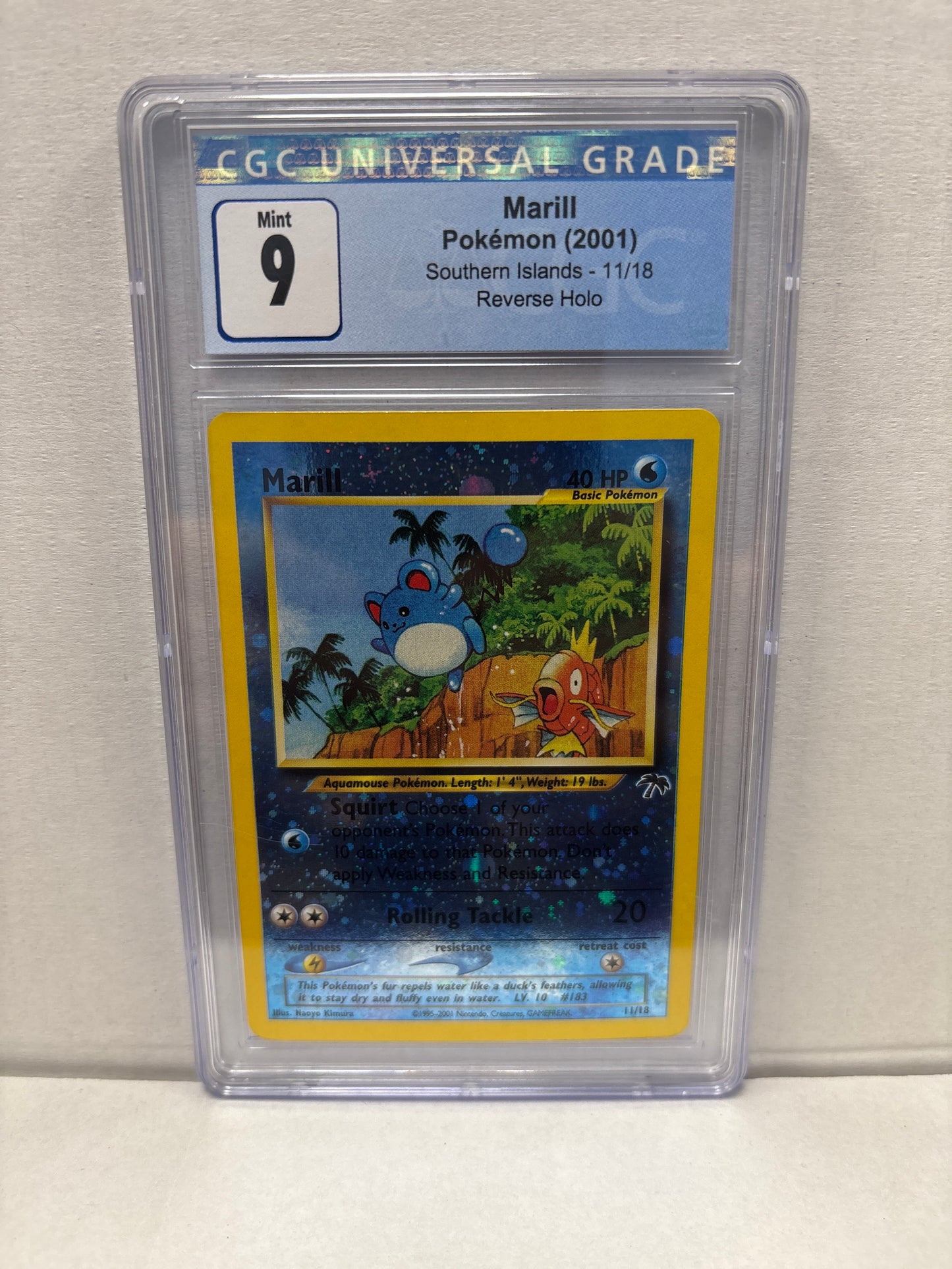 Pokemon Marill 11/18 (2001) CGC 9