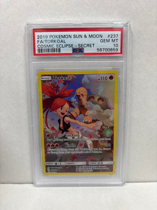 Pokemon Torkoal 237/236 PSA 10 (Scratches on Slab)