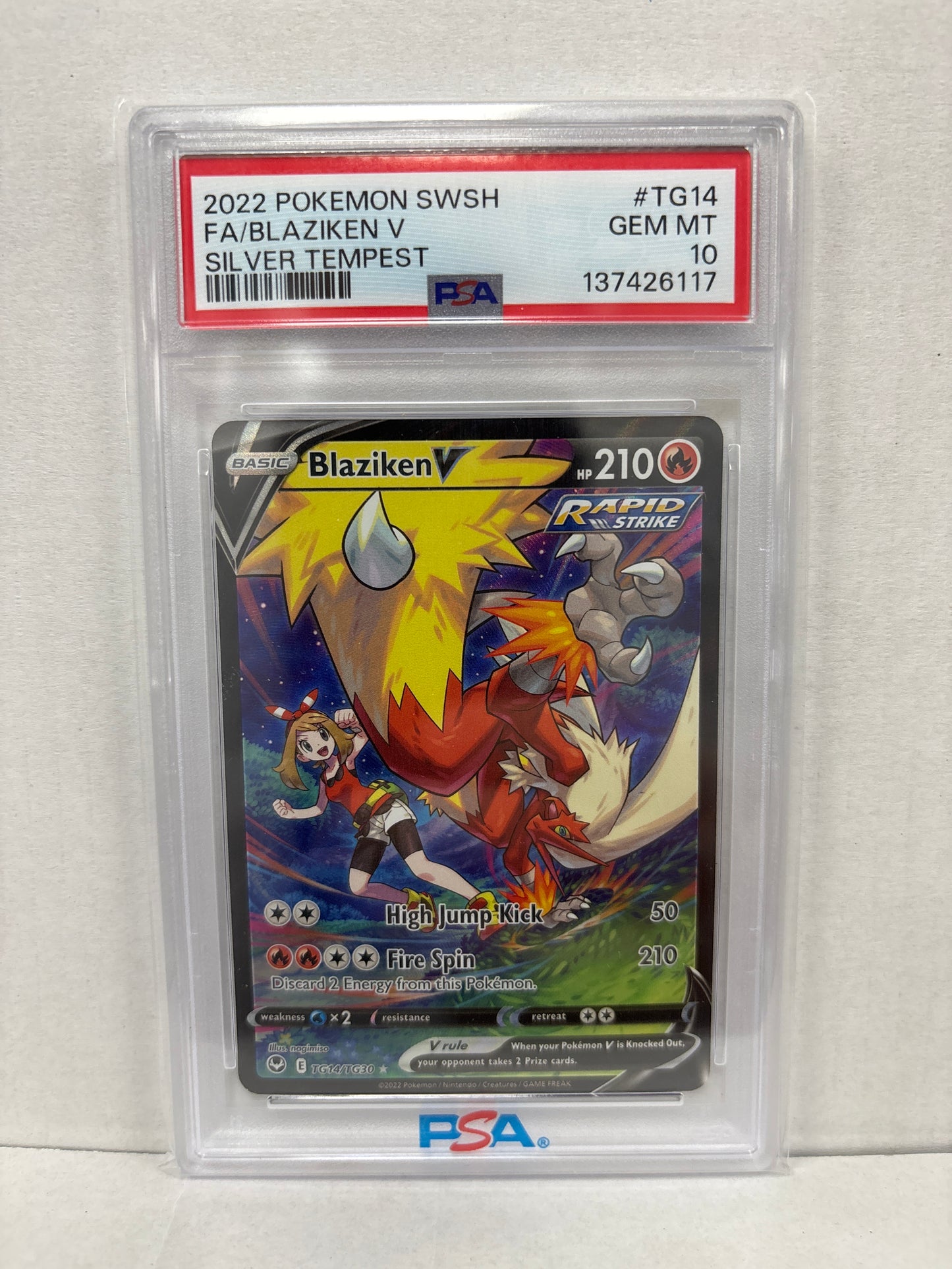 Pokemon Blaziken V TG14/TG30 PSA 10