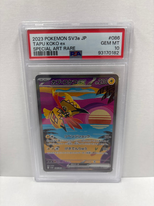 Pokemon Japanese Tapu Koko ex 086/062 PSA 10