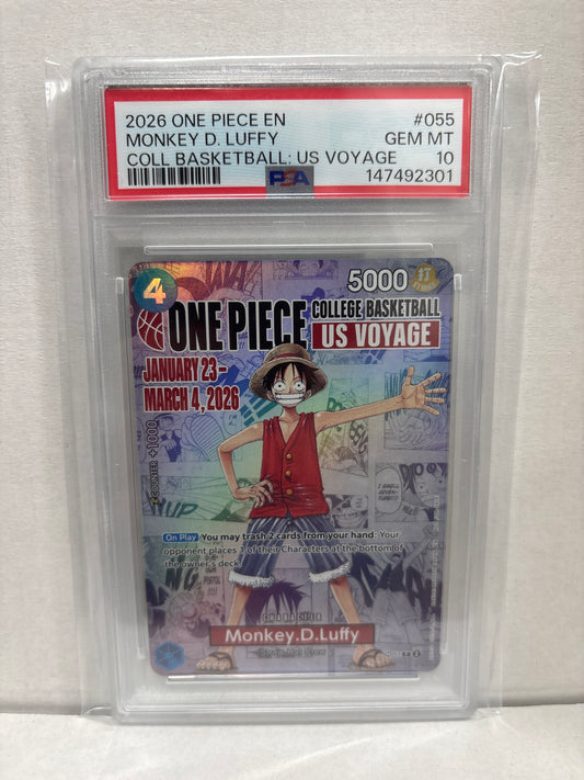 One Piece Card Game Monkey D. Luffy P-055 PSA 10