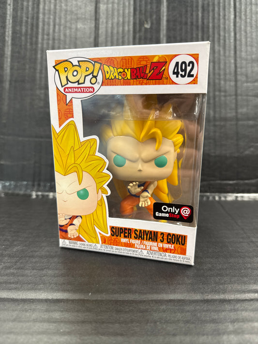 Funko Pop! Dragon Ball Z Super Saiyan 3 Goku 492 GameStop Exclusive (Grade A-)
