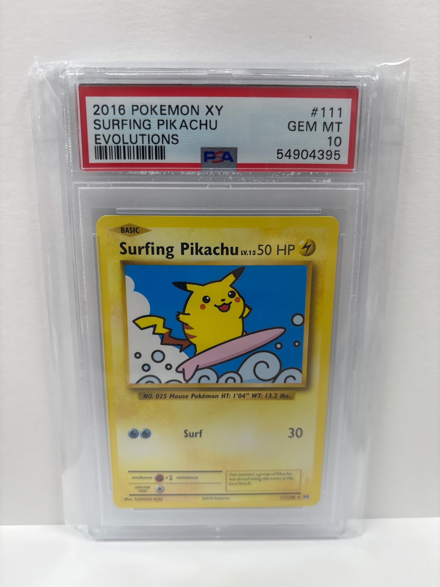 Pokemon Surfing Pikachu 111/108 (2016) PSA 10