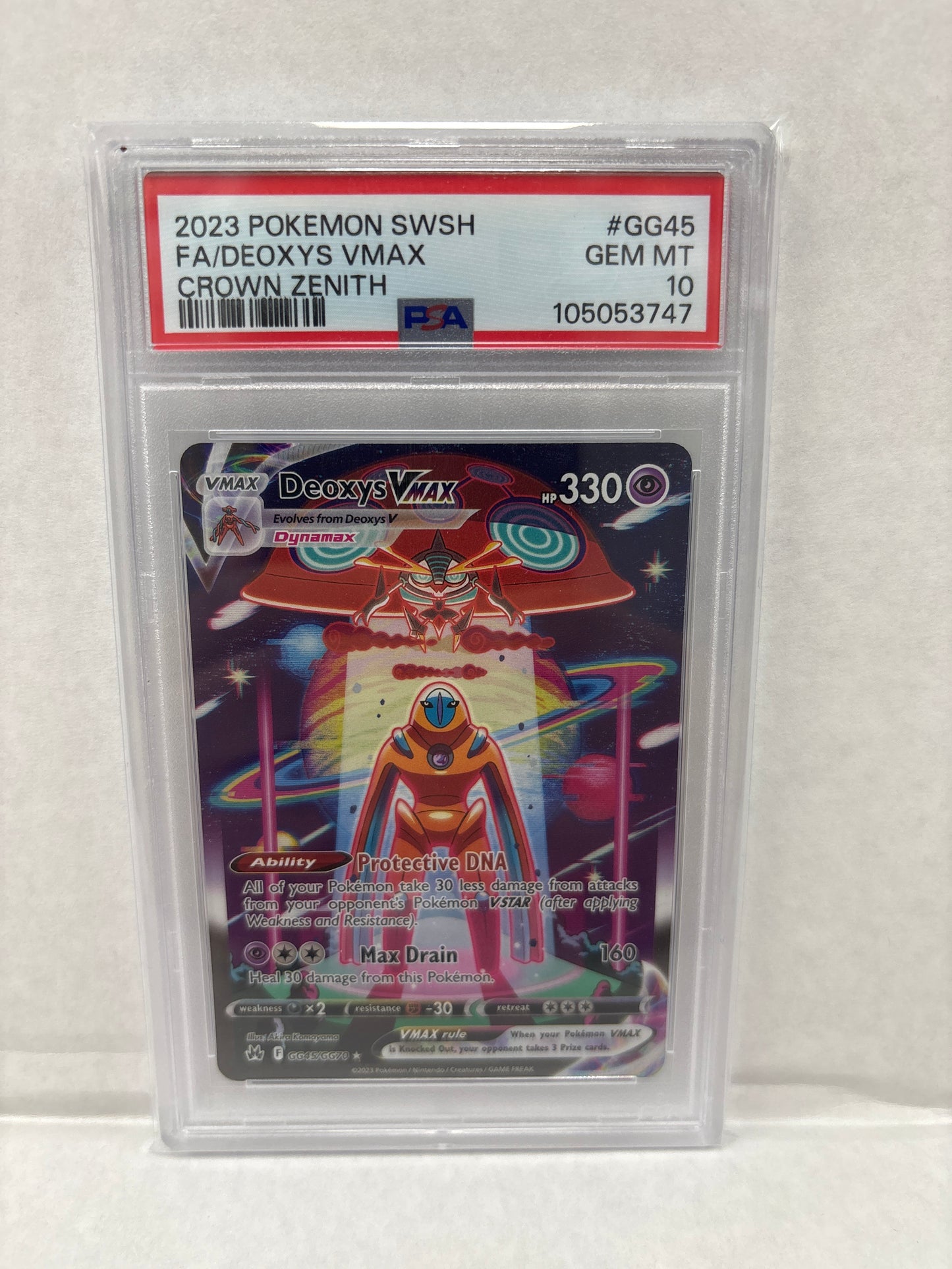 Pokemon Deoxys VMAX GG45/GG70 PSA 10