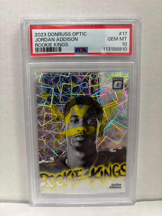 2023 Donruss Optic Jordan Addison #17 Rookie Kings PSA 10
